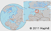 Gray Location Map of Kaiu, highlighted parent region