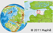 Physical Location Map of Kaiu, highlighted country