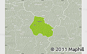 Physical Map of Kaiu, lighten, semi-desaturated