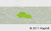 Physical Panoramic Map of Kaiu, lighten, semi-desaturated