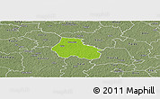 Physical Panoramic Map of Kaiu, semi-desaturated