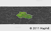 Satellite Panoramic Map of Kaiu, darken, desaturated