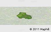 Satellite Panoramic Map of Kaiu, lighten