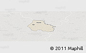 Shaded Relief Panoramic Map of Kaiu, lighten, semi-desaturated