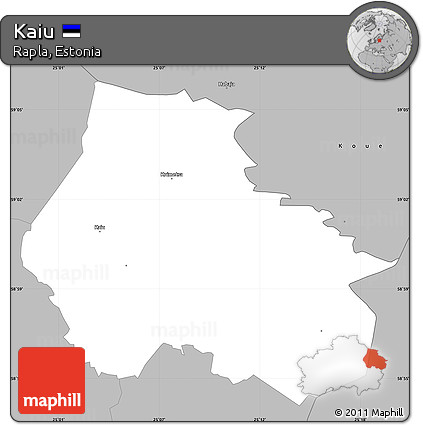 Gray Simple Map of Kaiu