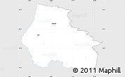 Silver Style Simple Map of Kaiu, single color outside