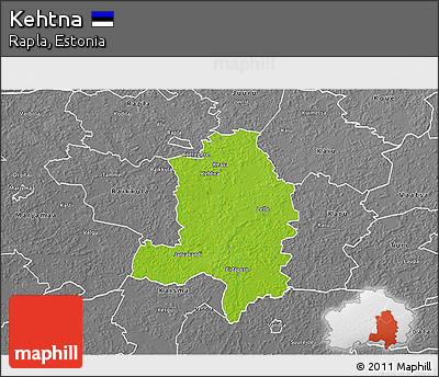 Physical 3D Map of Kehtna, desaturated