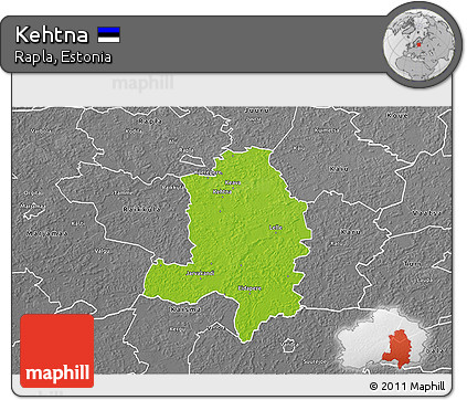 Physical 3D Map of Kehtna, desaturated