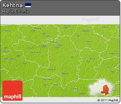 Physical 3D Map of Kehtna