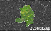Satellite 3D Map of Kehtna, darken, desaturated