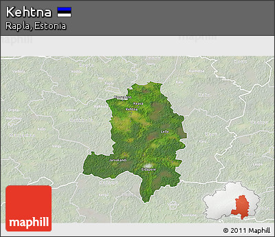 Satellite 3D Map of Kehtna, lighten