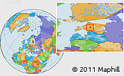Political Location Map of Kehtna