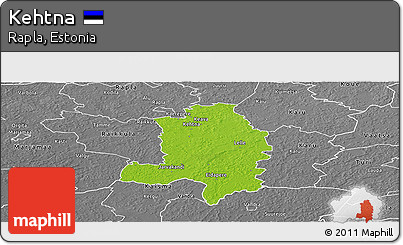 Physical Panoramic Map of Kehtna, desaturated