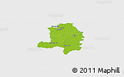 Physical Panoramic Map of Kehtna, single color outside