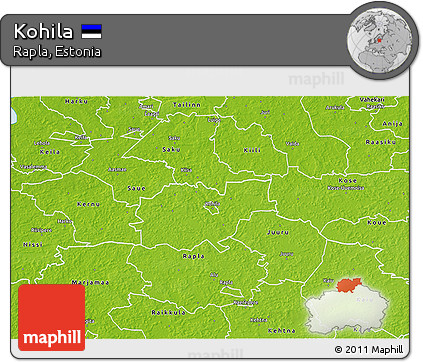 Physical 3D Map of Kohila