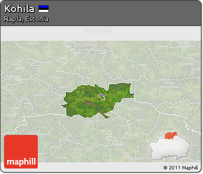 Satellite 3D Map of Kohila, lighten