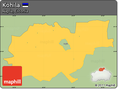 Savanna Style Simple Map of Kohila, single color outside