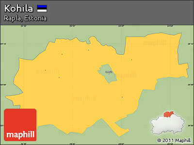 Savanna Style Simple Map of Kohila, single color outside