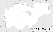 Silver Style Simple Map of Kohila, single color outside