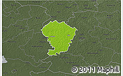 Physical 3D Map of Loodna, darken, semi-desaturated