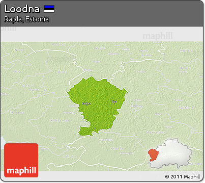Physical 3D Map of Loodna, lighten