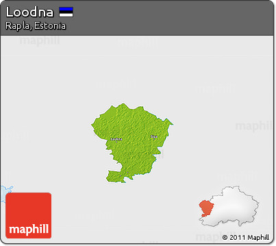 Physical 3D Map of Loodna, single color outside