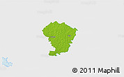 Physical 3D Map of Loodna, single color outside