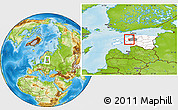 Physical Location Map of Loodna, highlighted country, highlighted parent region