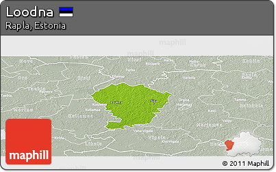 Physical Panoramic Map of Loodna, lighten, semi-desaturated
