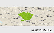 Physical Panoramic Map of Loodna, shaded relief outside