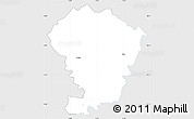 Silver Style Simple Map of Loodna, single color outside