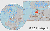 Gray Location Map of Märjamaa, highlighted parent region, hill shading