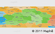 Political Shades Panoramic Map of Rapla