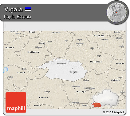 Classic Style 3D Map of Vigala
