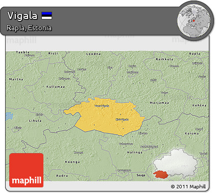 Savanna Style 3D Map of Vigala