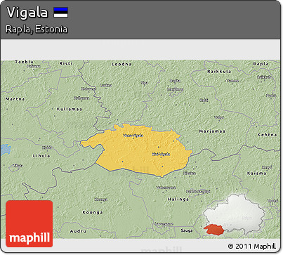 Savanna Style 3D Map of Vigala