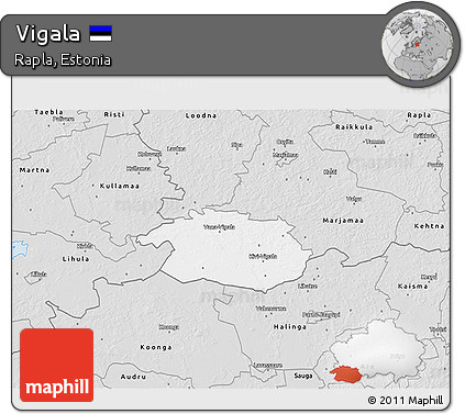 Silver Style 3D Map of Vigala