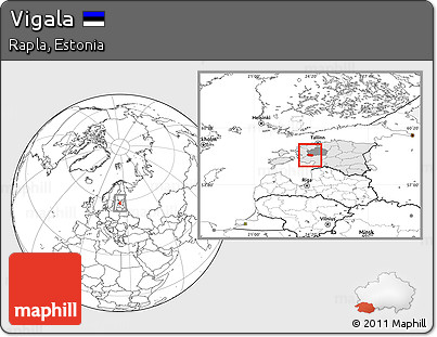 Blank Location Map of Vigala, highlighted country, highlighted parent region