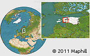 Satellite Location Map of Vigala, highlighted country, highlighted parent region