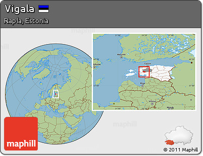 Savanna Style Location Map of Vigala, highlighted country, highlighted parent region