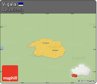 Savanna Style Map of Vigala, single color outside