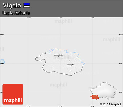 Silver Style Map of Vigala, single color outside