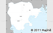 Gray Simple Map of Laimjala, single color outside
