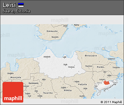 Classic Style 3D Map of Leisi