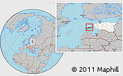 Gray Location Map of Leisi, highlighted country, highlighted parent region