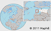 Gray Location Map of Leisi, highlighted country
