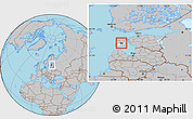Gray Location Map of Leisi, highlighted parent region, within the entire country