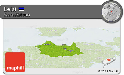 Physical Panoramic Map of Leisi, lighten