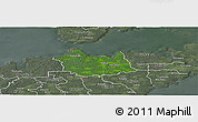 Satellite Panoramic Map of Leisi, semi-desaturated