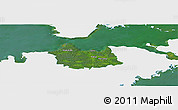 Satellite Panoramic Map of Leisi, single color outside